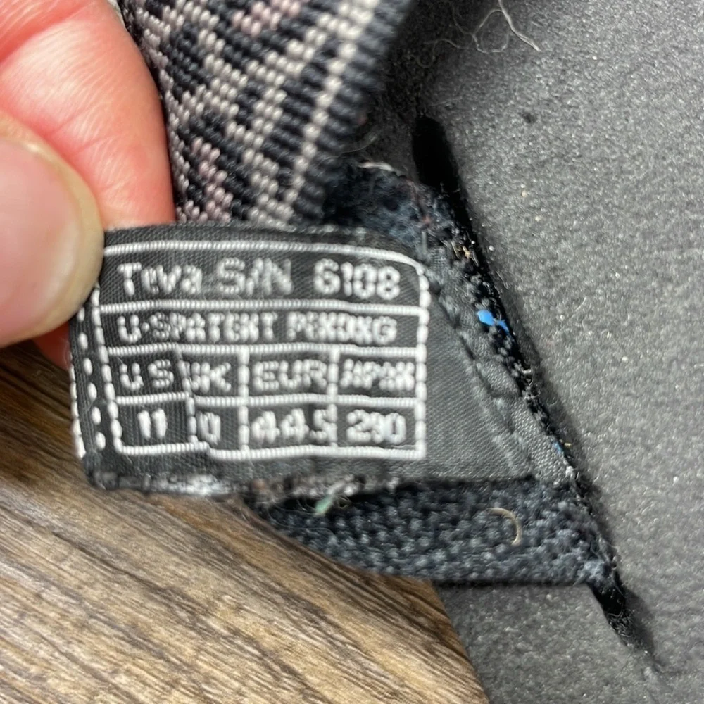 Teva Mens Mush Flip Flop, Black Grey, size 11